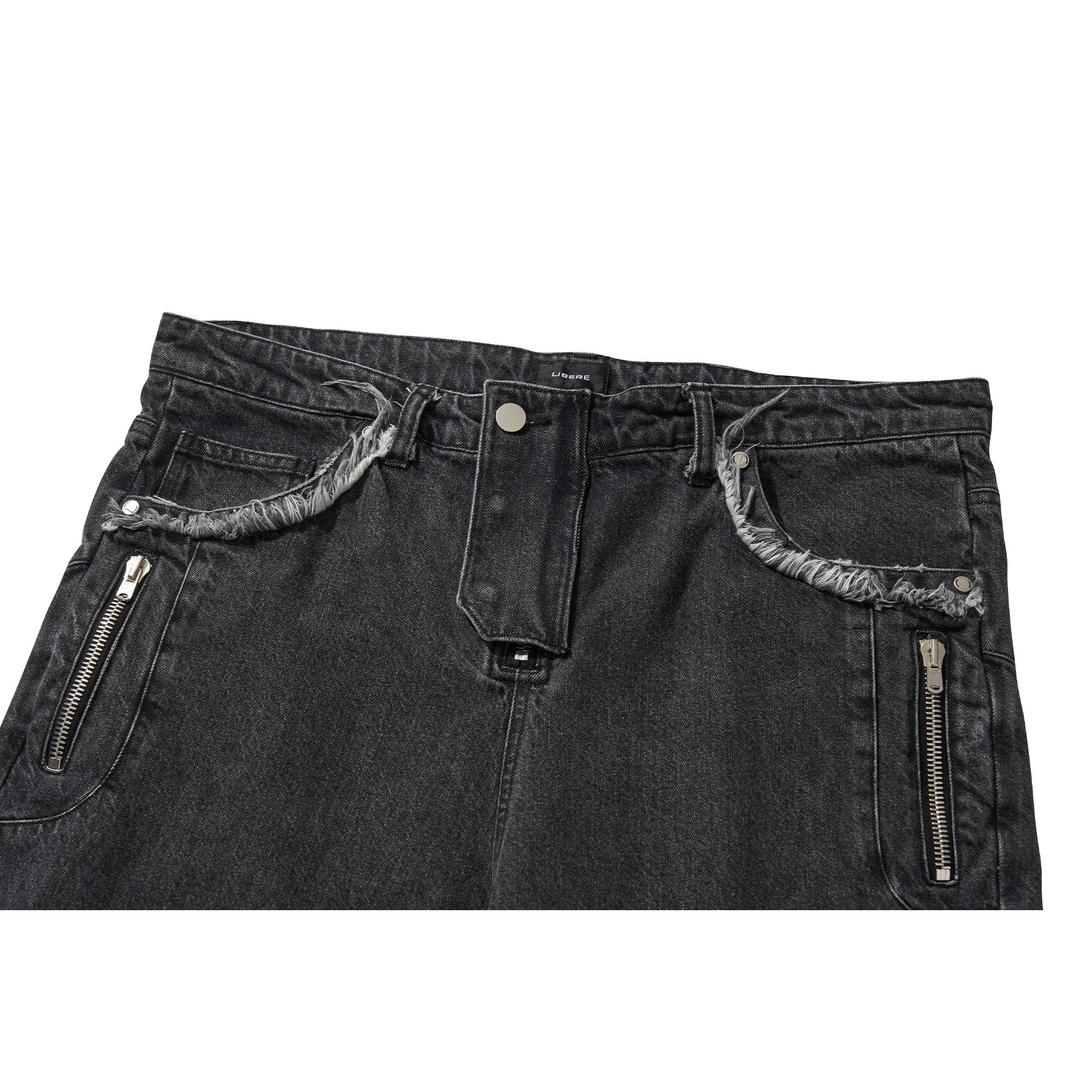 DENIM BIKER BAGGY PANTS / BLACK – LIBERE