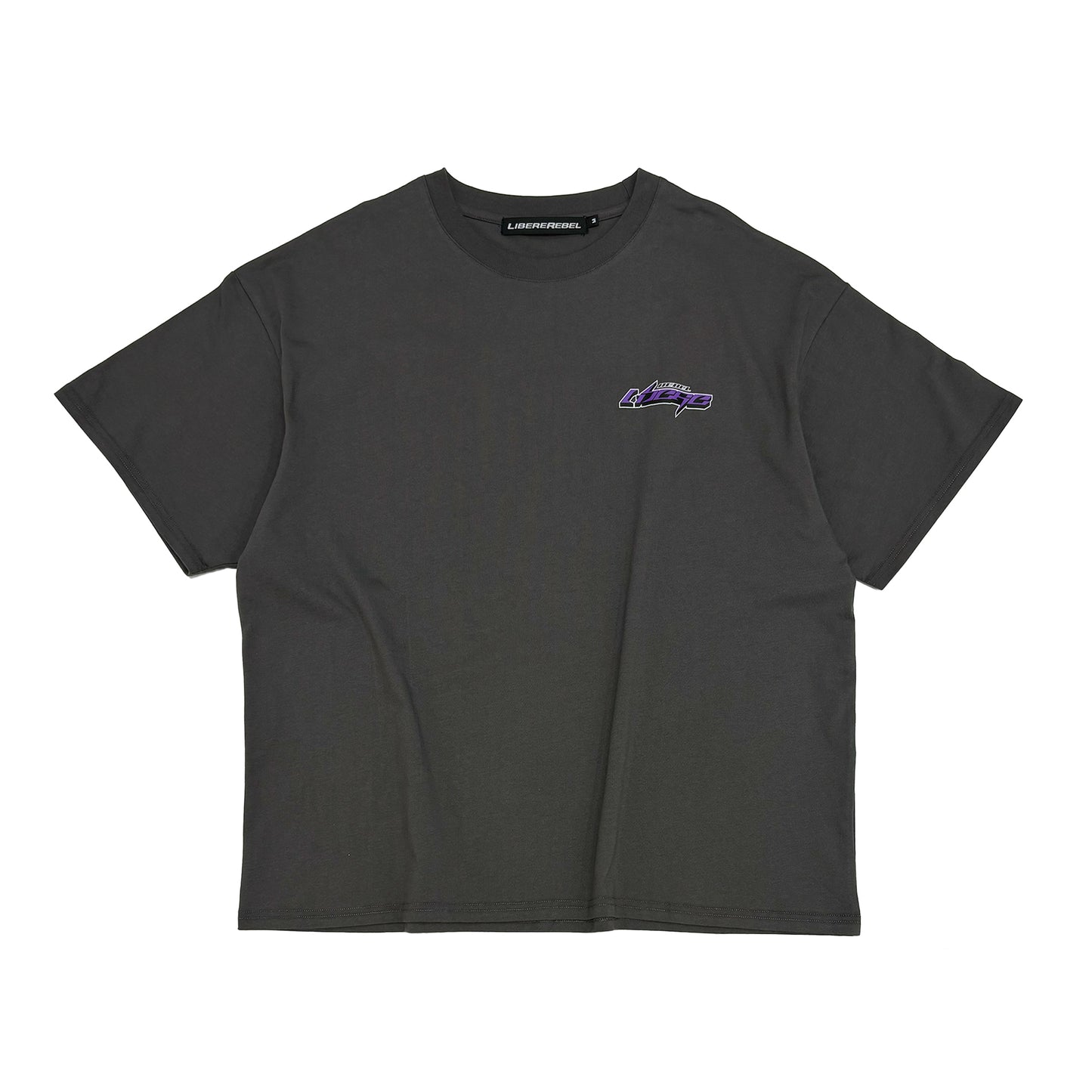 REBEL FUTURE LOGO TEE / CHARCOAL