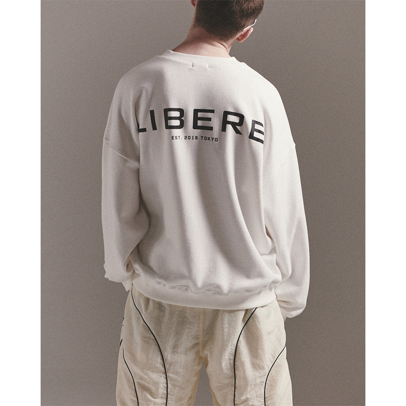 LIBERE LOGO CREWNECK SWEAT / WHITE