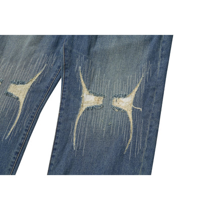 WASHED DENIM PANTS / BLUE