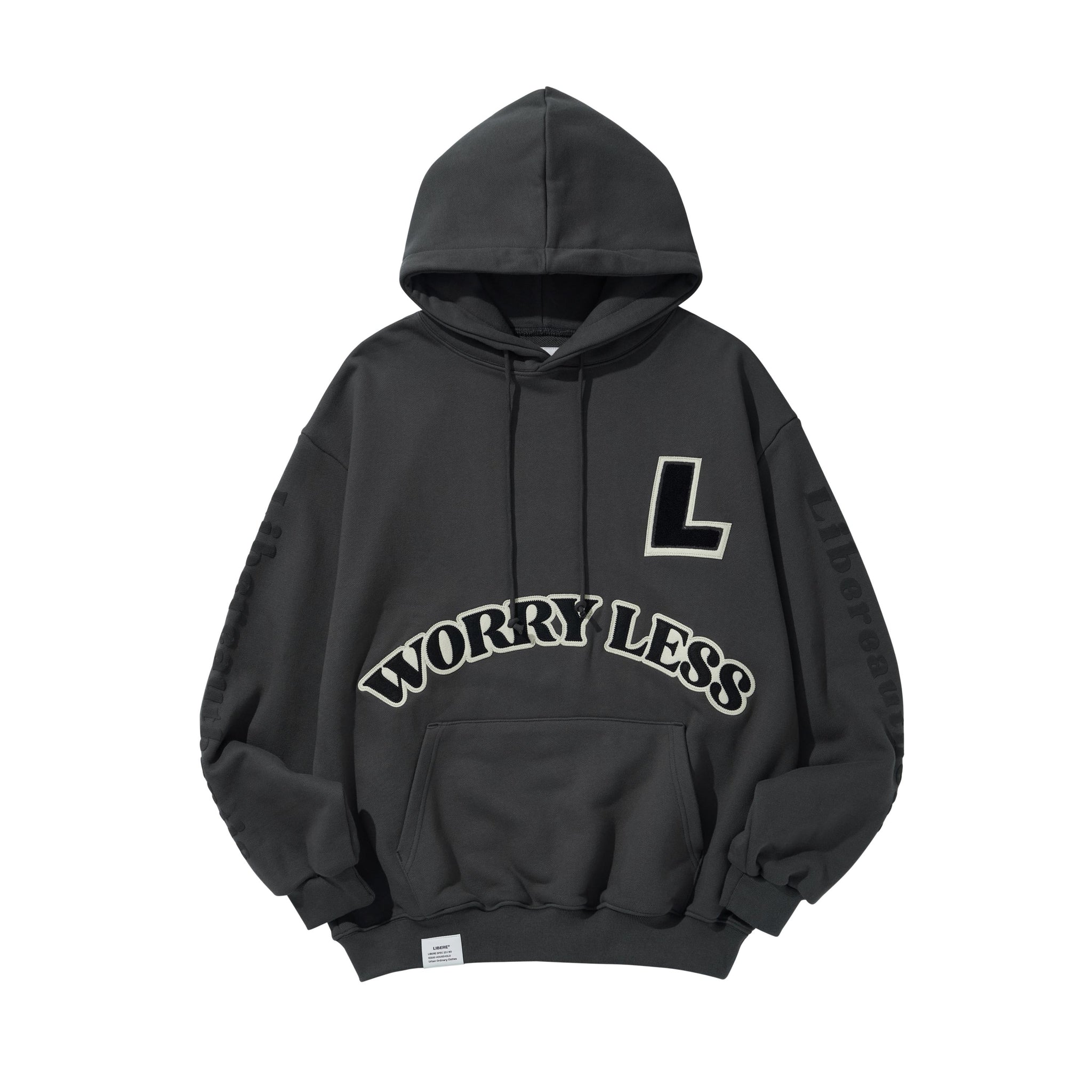 W.L HOODIE / CHARCOAL – LIBERE