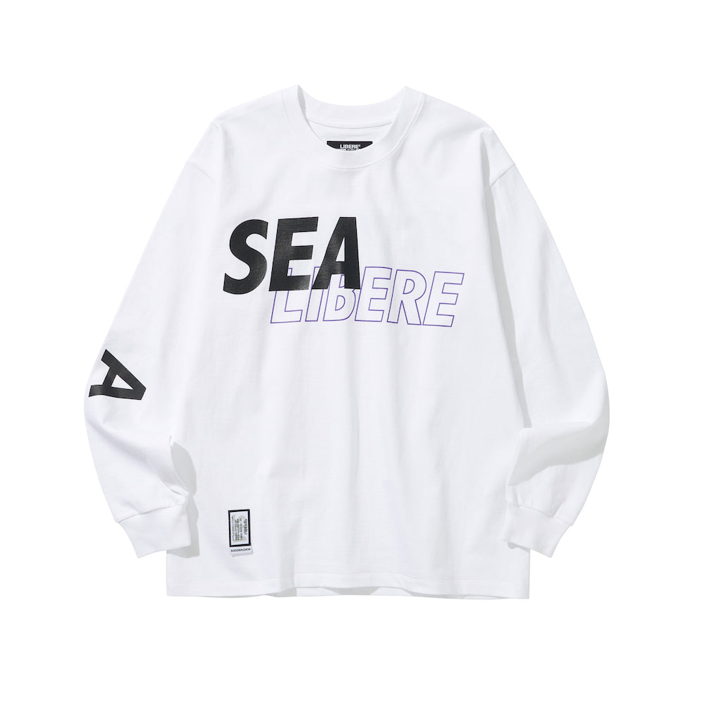 WIND AND SEA L/S T-SHIRT / Blue-White XL
