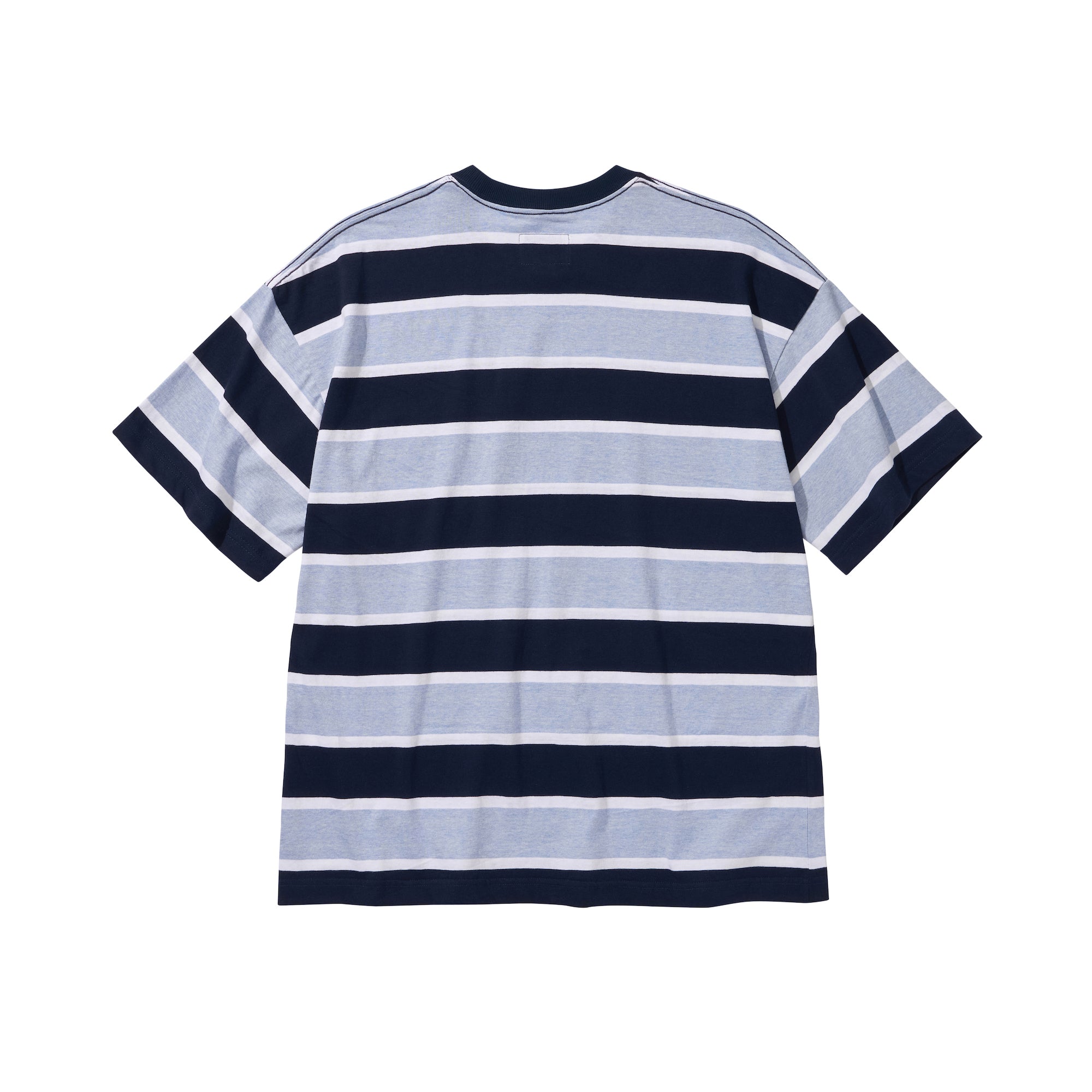 S/S Border T-Shirt (GRAY × NAVY) L