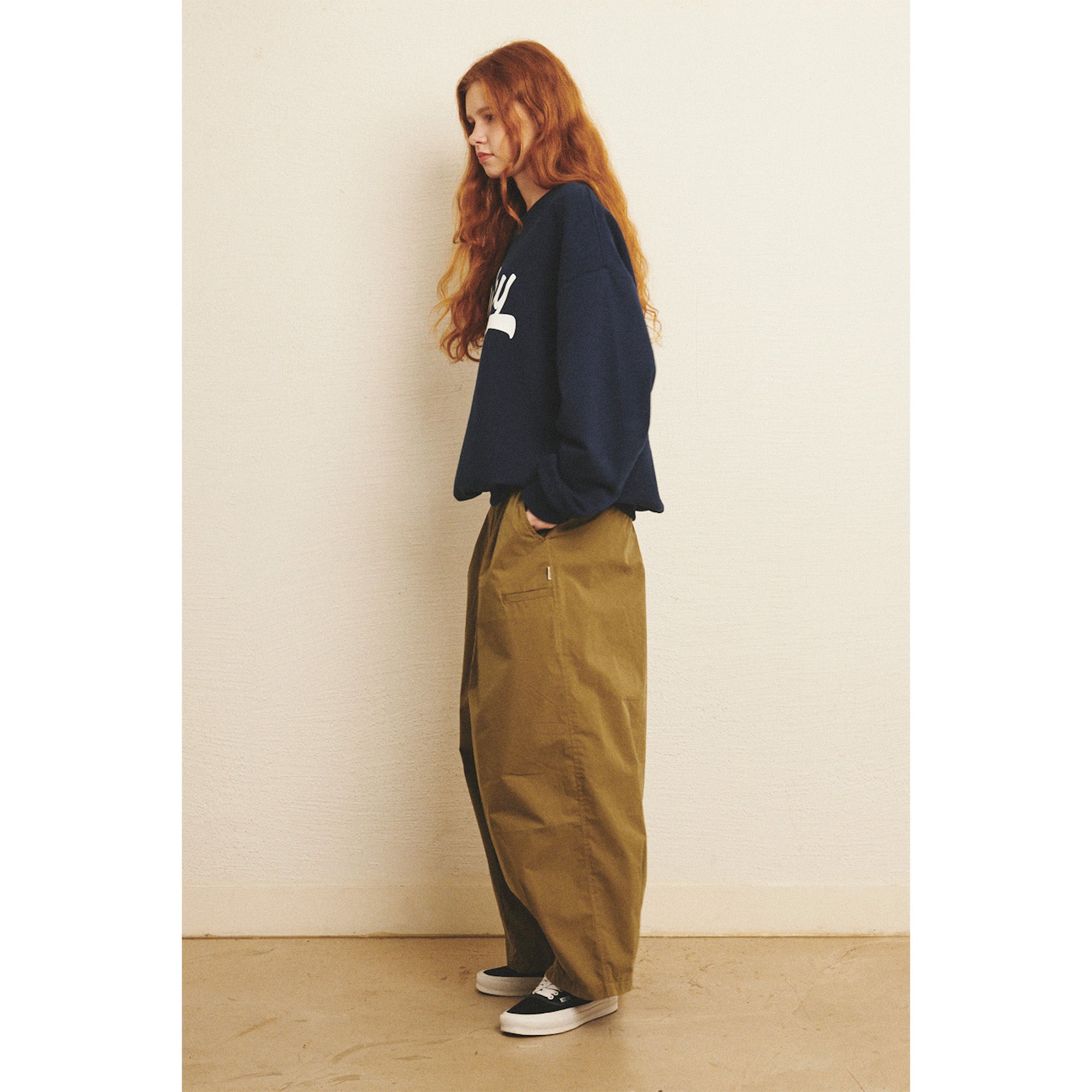 WIDE EASY BALLOON PANTS / OLIVE KHAKI – LIBERE